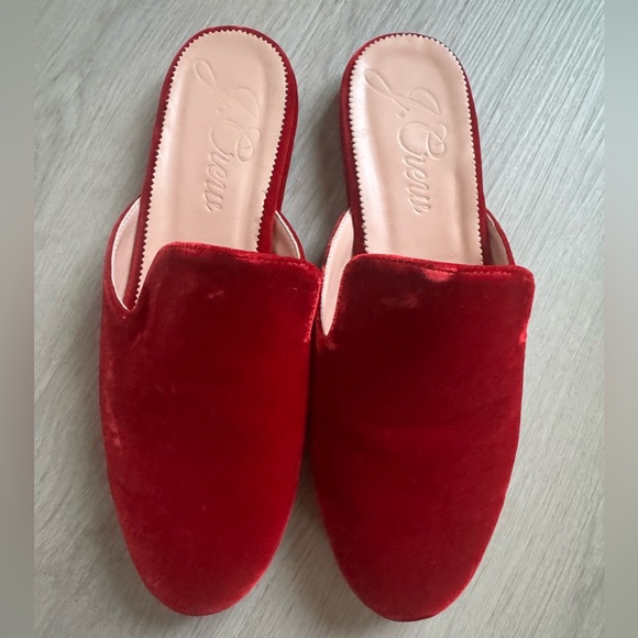 J. Crew Shoes - J. Crew Mule Velvet Slides Slippers Size 10 Holiday Festive